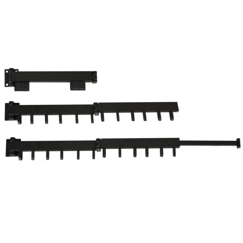 Składana Suszarka Ścienna Loft – Teleskopowy Wieszak 90 cm – 12 Haczyków