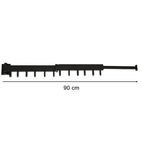 Składana Suszarka Ścienna Loft – Teleskopowy Wieszak 90 cm – 12 Haczyków