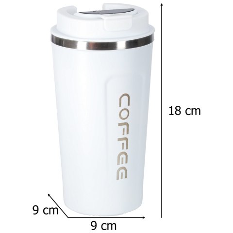 Inteligentny Kubek Podróżny z Wyświetlaczem LED 500ml – Smart Termos – Biały