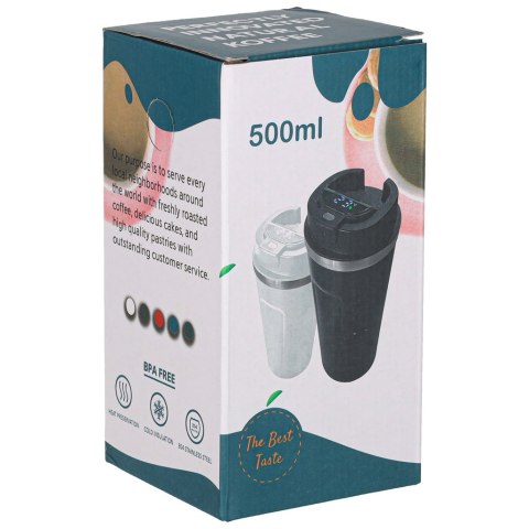 Inteligentny Kubek Podróżny z Wyświetlaczem LED 500ml – Smart Termos – Biały