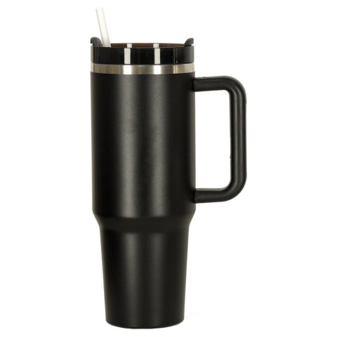 Gigantyczny Kubek Termiczny 1,2L z Uchwytem i Słomką – Stanley Style – Czarny