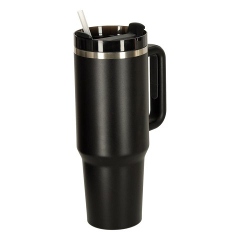 Gigantyczny Kubek Termiczny 1,2L z Uchwytem i Słomką – Stanley Style – Czarny