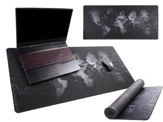 Duża Podkładka pod Mysz i Klawiaturę XXL – Mapa Świata – 40x90 cm