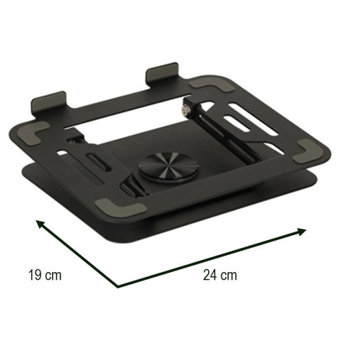 Obrotowa Podstawka pod Laptopa 360° – Ergonomiczny Stolik Regulowany – Czarny Metal