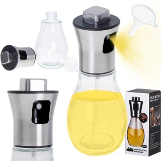 Szklany Spryskiwacz do Oleju i Oliwy 200ml – Dozownik w Sprayu + Lejek