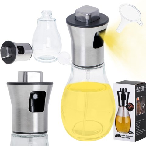 Szklany Spryskiwacz do Oleju i Oliwy 200ml – Dozownik w Sprayu + Lejek