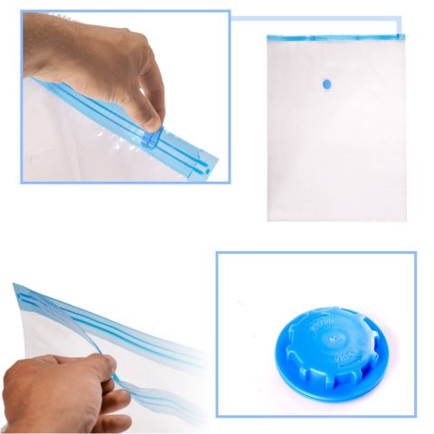 Zestaw 5 Worków Próżniowych na Ubrania – 60 x 80 cm – Oszczędź do 80% miejsca!