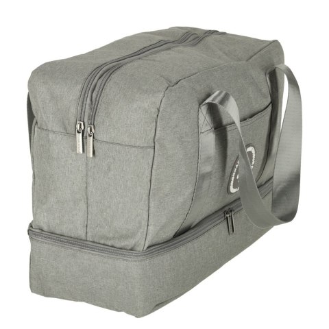 Torba Podróżna Bagaż Podręczny do Samolotu – 39 x 18 x 30 cm – Szara z Dolną Komorą