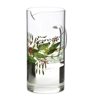 Szklany Dzbanek z Wzorem Roślinnym IDYLLIC 1,4L – Elegancki Dzbanek na Wodę i Lemoniadę