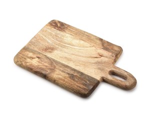 Drewniana Deska do Serwowania LOGAN 32 cm – Deska BOHO z Naturalnym Ziarnem