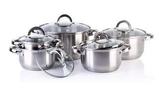 Zestaw 5 Garnków Stalowych COOKINI BASIC KITCHEN – Indukcja, Zmywarka, Stal Nierdzewna
