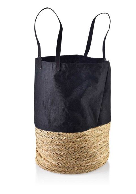 Kosz na Pranie FORT NATURAL 40x50 cm – Materiał i Trawa Morska, Składany