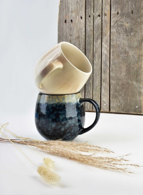 Ceramiczny Kubek LOTTA BARREL – Styl BOHO, Matowe Wykończenie 580ml