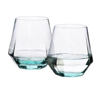 Komplet 2 Szklanek ADEL LIGHT 400 ml – Geometryczne Szkło, Nowoczesny Design