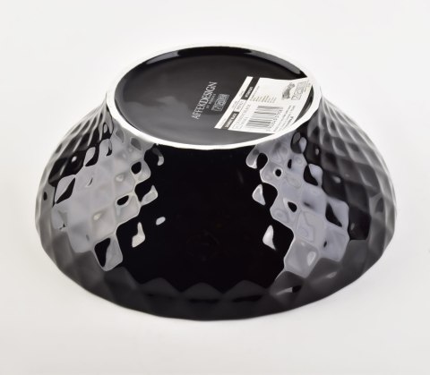 DIAMENT BLACK Miska Porcelanowa 17,5 cm – Czarny Diamentowy Wzór