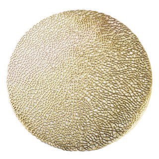 MANDY Mata Stołowa 38 cm – Złota/Srebrna Ażurowa Elegancja