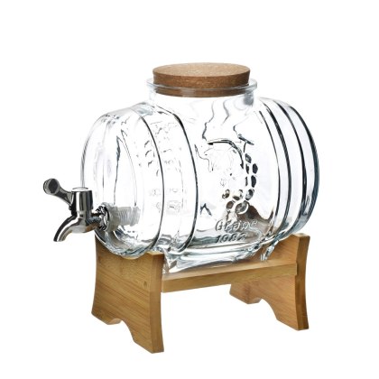 MODERN KITCHEN Słój z kranikiem 3 L na drewnianym stelażu – Allesken