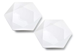 RALPH WHITE Komplet 2 talerzy obiadowych 32,5x28,5 cm – Biała Porcelana