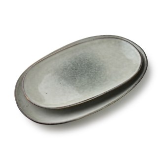 Półmisek Ceramiczny BASIC NATURE 32 cm – Beżowy, Styl Rękodzielniczy