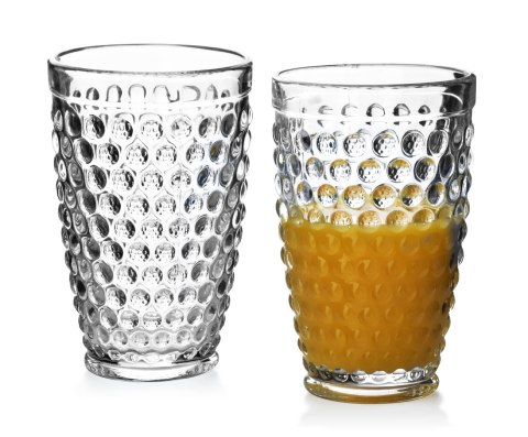 ELISE DOTS Komplet 6 Szklanek Wysokich 380 ml – Szkło Niebarwione