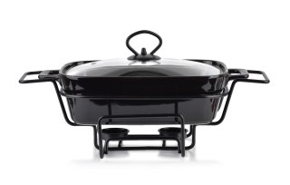 MODERN KITCHEN Naczynie z podgrzewaczem 1,4 L – Czarne Prostokątne, Allesken