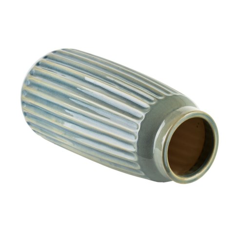 Wazon Ceramiczny ARINA LIGHT 28,5 cm – Prążkowany, Jasnobłękitny, Nowoczesny