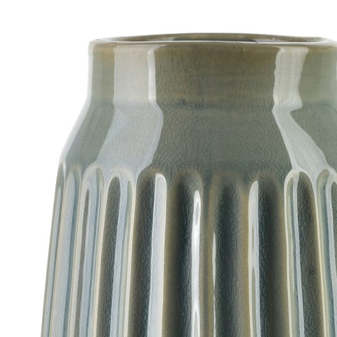 Wazon Ceramiczny ARINA LIGHT 35,5 cm – Wysoki, Prążkowany, Jasnobłękitny