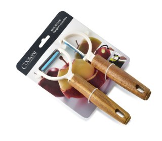 Komplet 2 Obieraków BASIC KITCHEN – Pionowy i Poziomy, Ostrza Stalowe, COOKINI