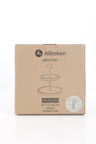 MODERN KITCHEN Patera dekoracyjna 2-poziomowa – Bambus, 15x20x23,5 cm