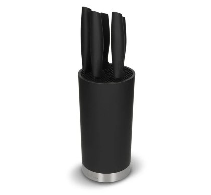 Noże w bloku ZWIEGER VIRTU – Komplet 5 sztuk, Stal Nierdzewna, Black Design